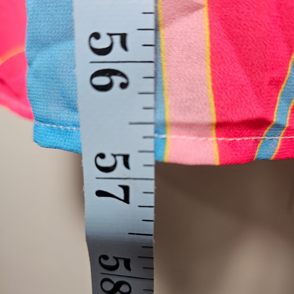 Flying Tomato Tea Party Woven Maxi Dress Womens L Rainbow Tie Shoulder Tiered - Picture 7 of 14
